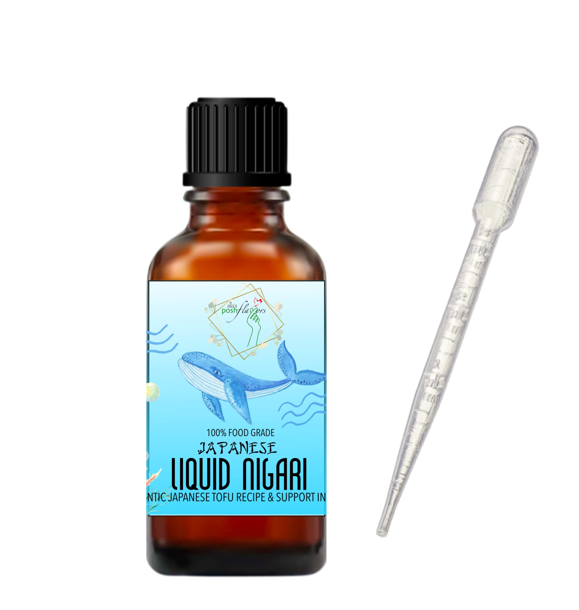 Alla's Posh Flavors Japanese Yoshikawa Liquid Nigari Tofu Coagulant | All Natural | 100% Pure & Concentrated Nigari | Vegan | Makes About 3-4 kg Tofu