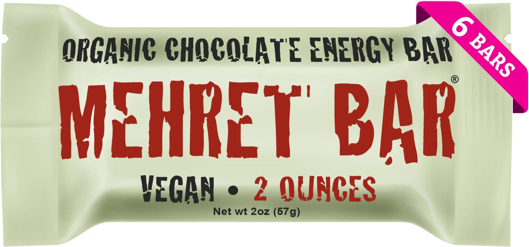 MEHRET Vegan Energy Bars (2 OZ) 6 Pack