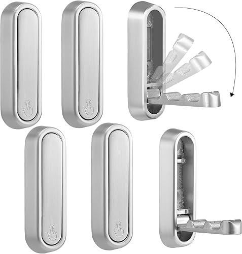 Miniatura 15 de Ganchos plegables de pared, 2 piezas ganchos plegables negros para abrigos de alta resistencia, gancho plegable, ganchos para toallas de baño,