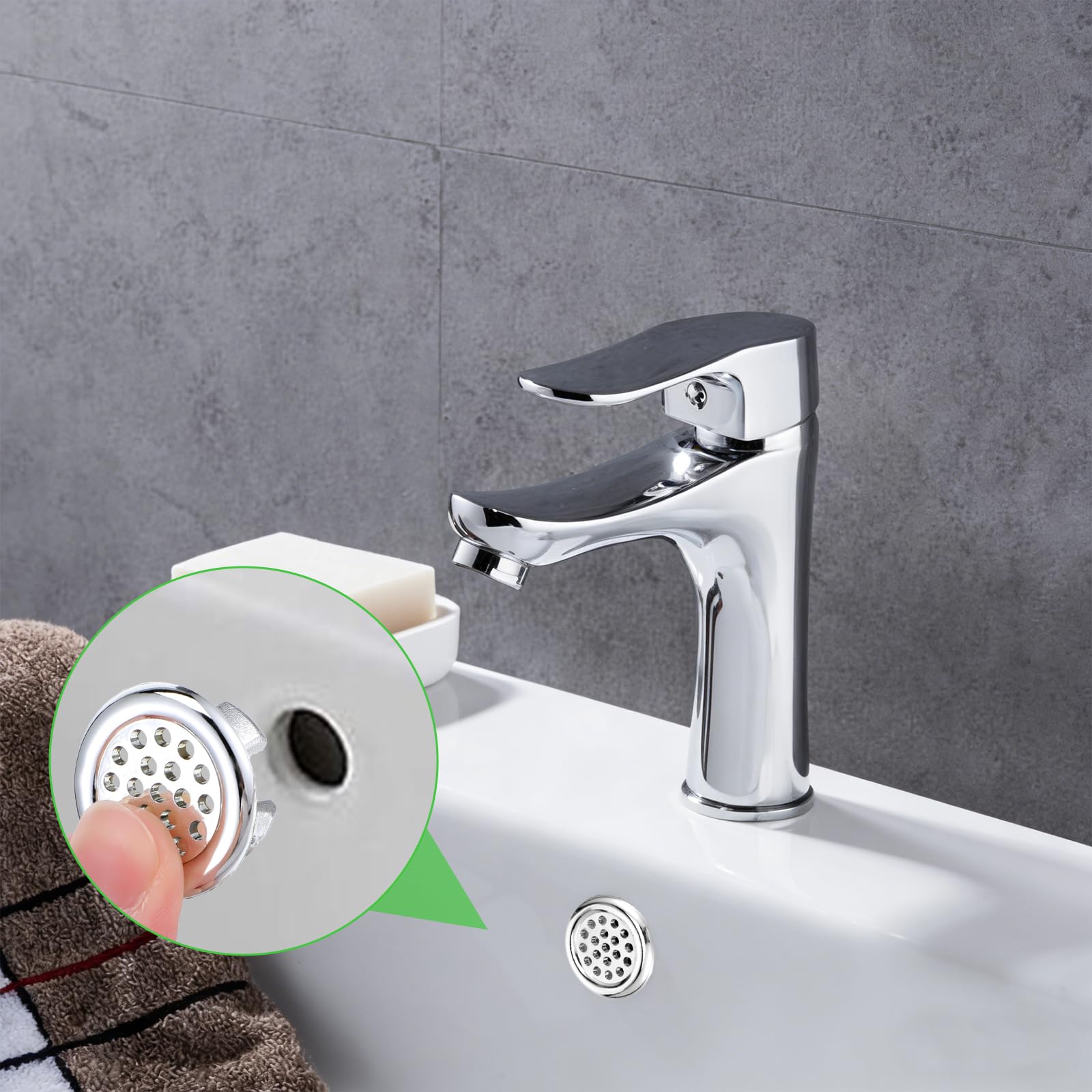 8 Piezas De Anillo De Desbordamiento De Lavabo, Cubierta De Rebosadero Para Lavabo, Revestimiento De Sifón Para Lavabo, Roseta De Rebosadero