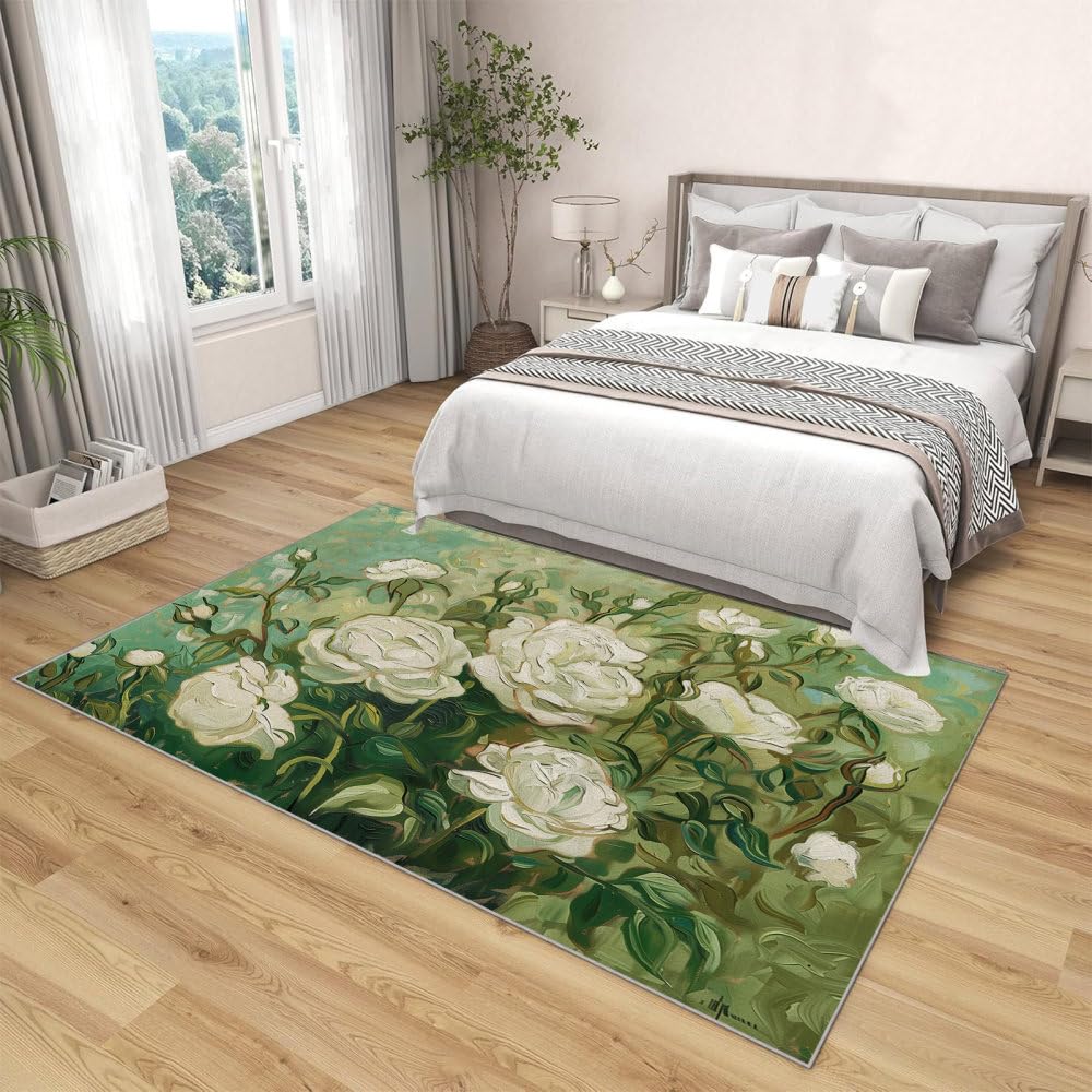 Tapis pour salon bleu 80x150 au style classique pour un coin lecture