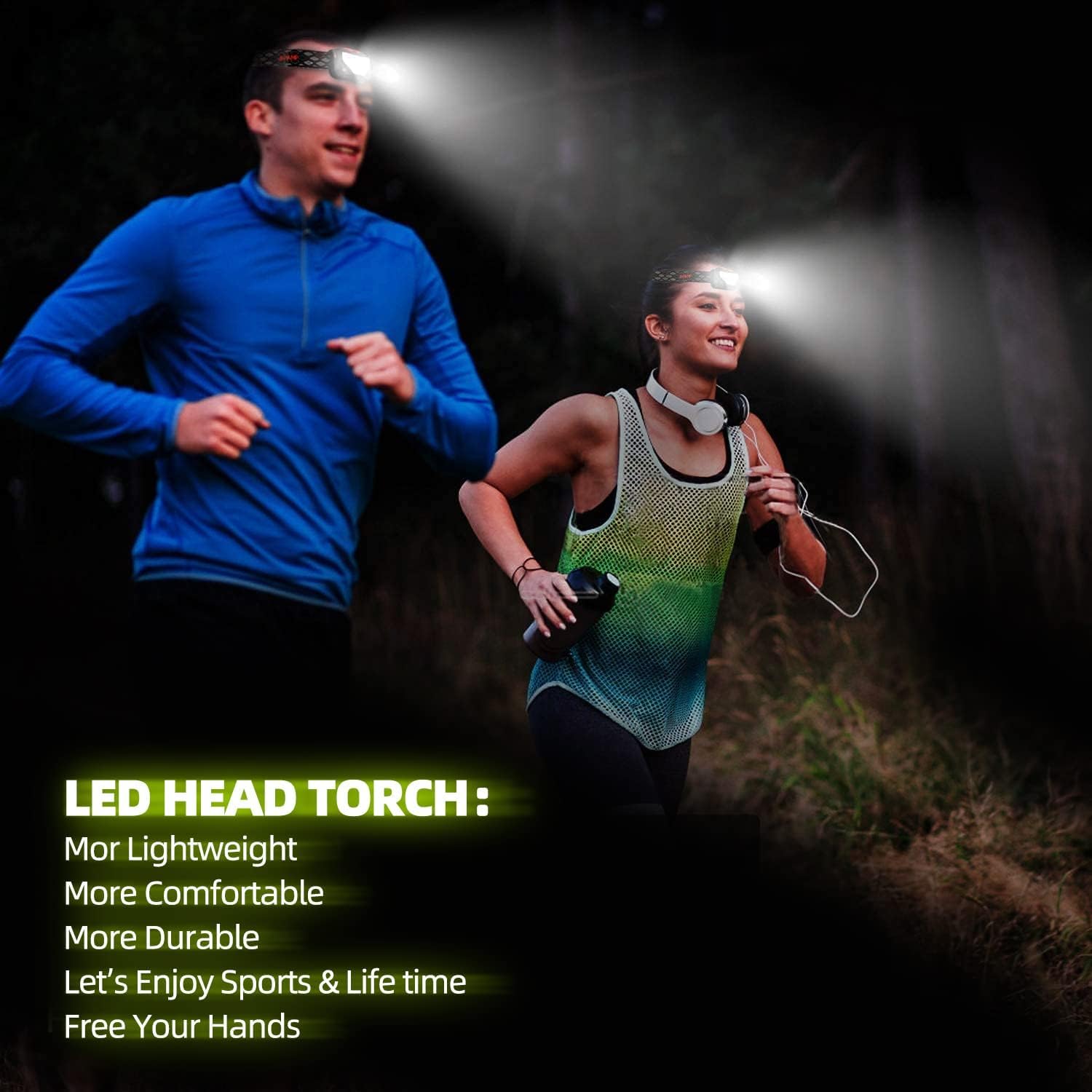 Rechargeable Hiking Headlamp - HL 500 - Black - Simond - Decathlon - View #6