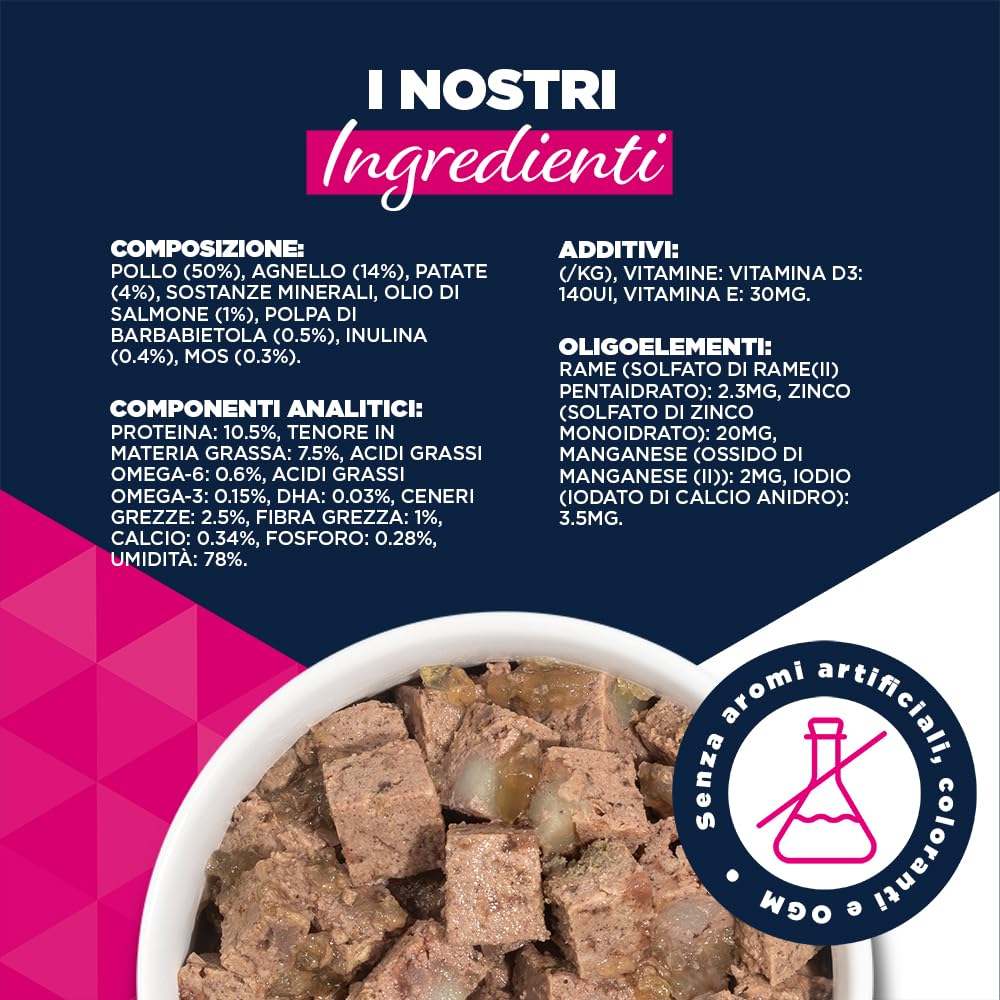 EUKANUBA Cibo umido per cuccioli con agnello e patate, alimento umido premium senza cereali per cani junior, 6 x 400 g lattine