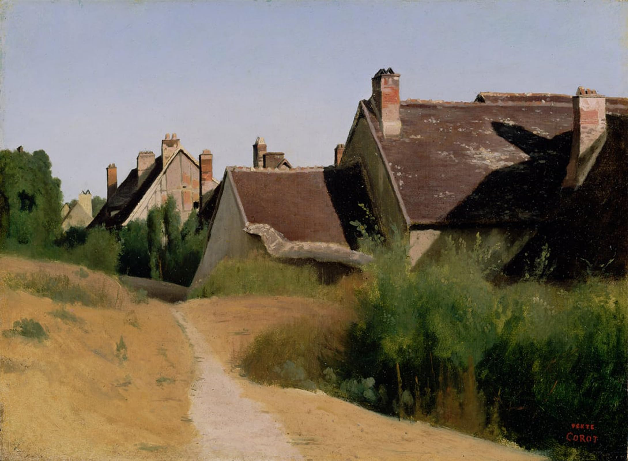 POSTERIIk Famous Print Pop Art Wall Art Graffiti Houses near Orléans by Jean Baptiste Camille Corot Art Prints for Home Decor 60x90cm