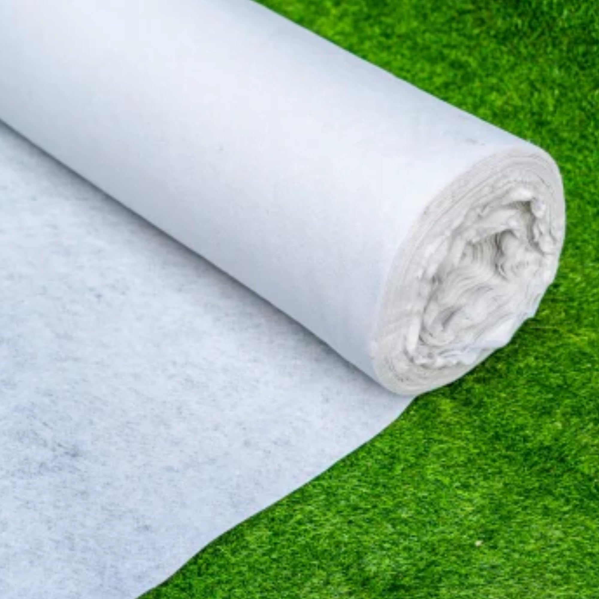Utkarsh 120 GSM Geo Textile Cloth/Geotextile Non-Woven Fabric Cloth for Sub-Surface Drain/Terrace Garden | White, 7.33 ft X 6.82 ft (50 Sq.ft)