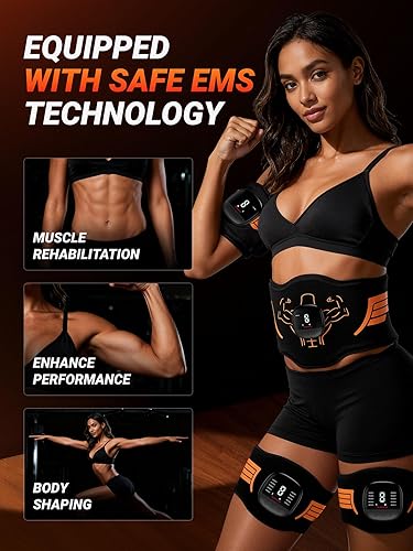 Miniatura 3 de Estimulador muscular EMS, estimulador de abdominales, aparato de fitness (modelo AST-301), abdominales, máquina abdominal, estimulador abdominal,