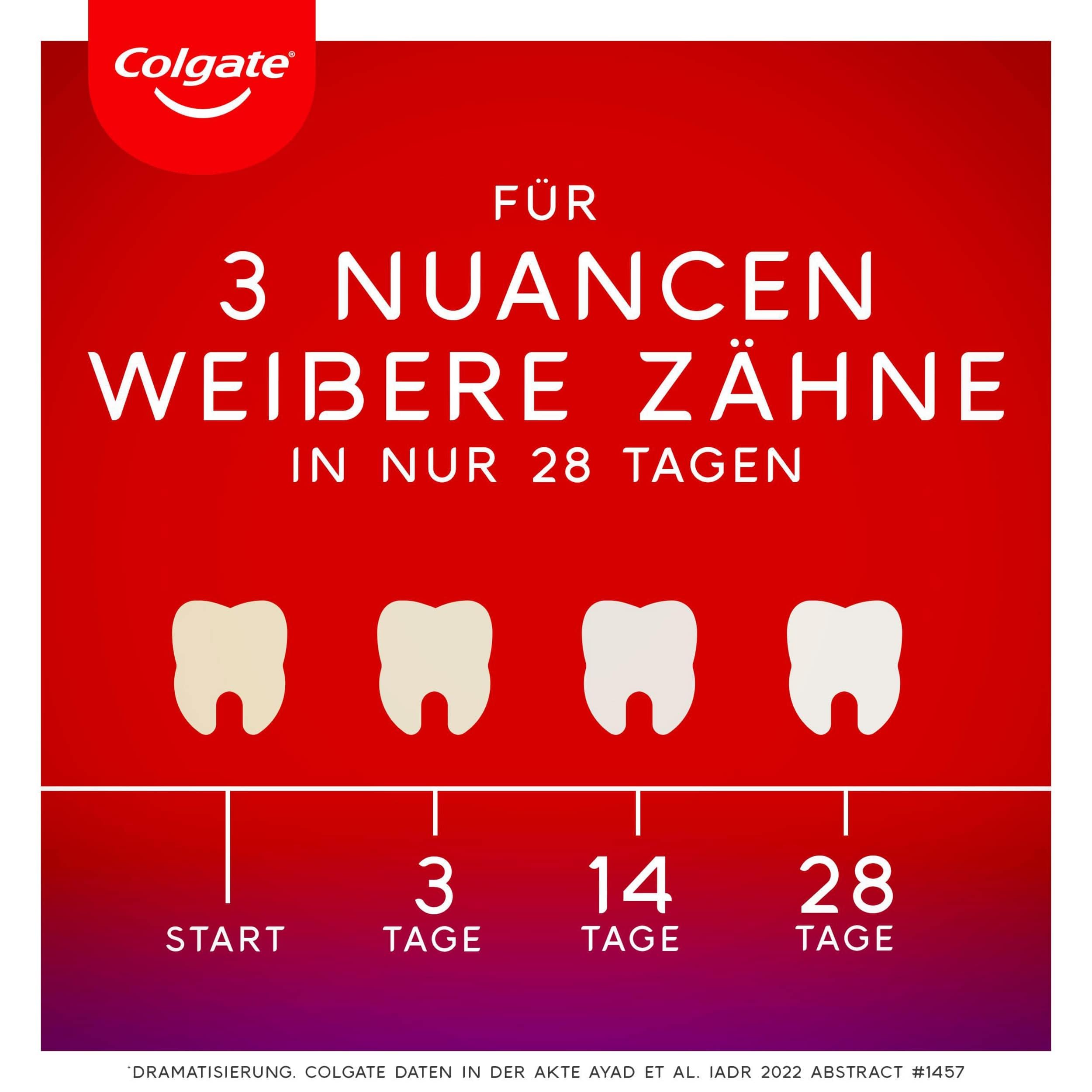 Colgate Max White Ultimate Radiance pasta do zębów 75 ml | natychmiastowe rozjaśnienie zębów* | Colgate pasta do zębów usuwa głęboko osadzone przebarwienia** | Delikatna dla szkliwa zębów