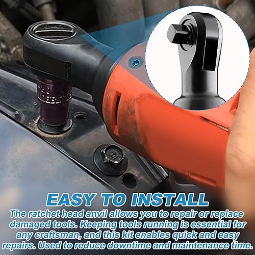 Miniatura 5 de 42-06-1030 M12 Kit de servicio de yunque de cabeza de trinquete de 38 pulgadas para Milwaukee Ratchet 2457-20, 2457-21