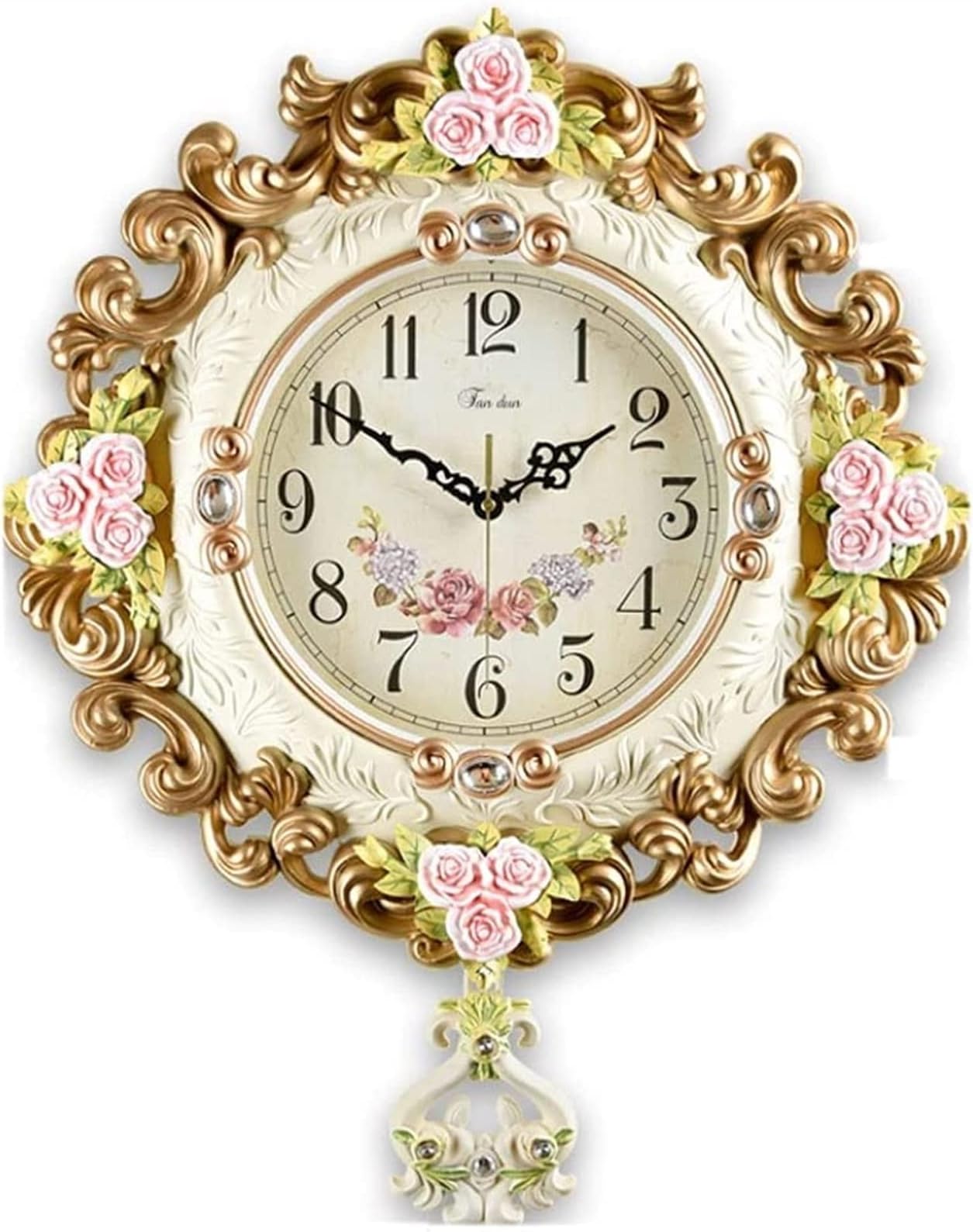 Large Decorative Wall Clock - Nordic Creative Simplicity Art for Living Room, Bedroom, Kitchen, Office Decor - Vintage Style (Color: A)
