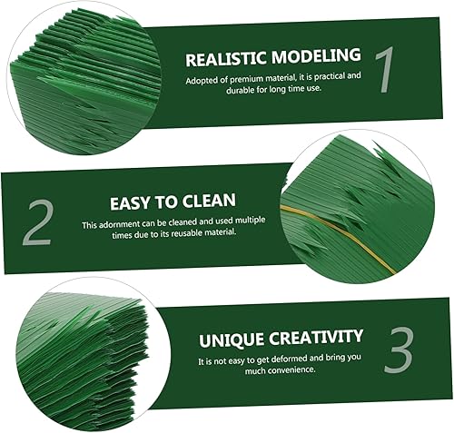 Miniatura 7 de Cabilock 1000 piezas de decoración de sushi, decoración de mesa, Baran, Sushi, hierba falsa, sushi, hierba artificial, cuadrados, tapete de sushi,