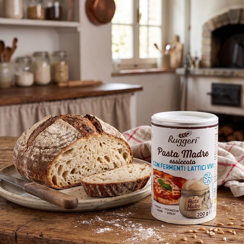 Ruggeri - Levadura de Masa Madre Seca 400g (2 x 200g) - Activa | Ideal para Levadura Corta y Larga | 2 x 200g | Ideal para levaduras cortas y largas