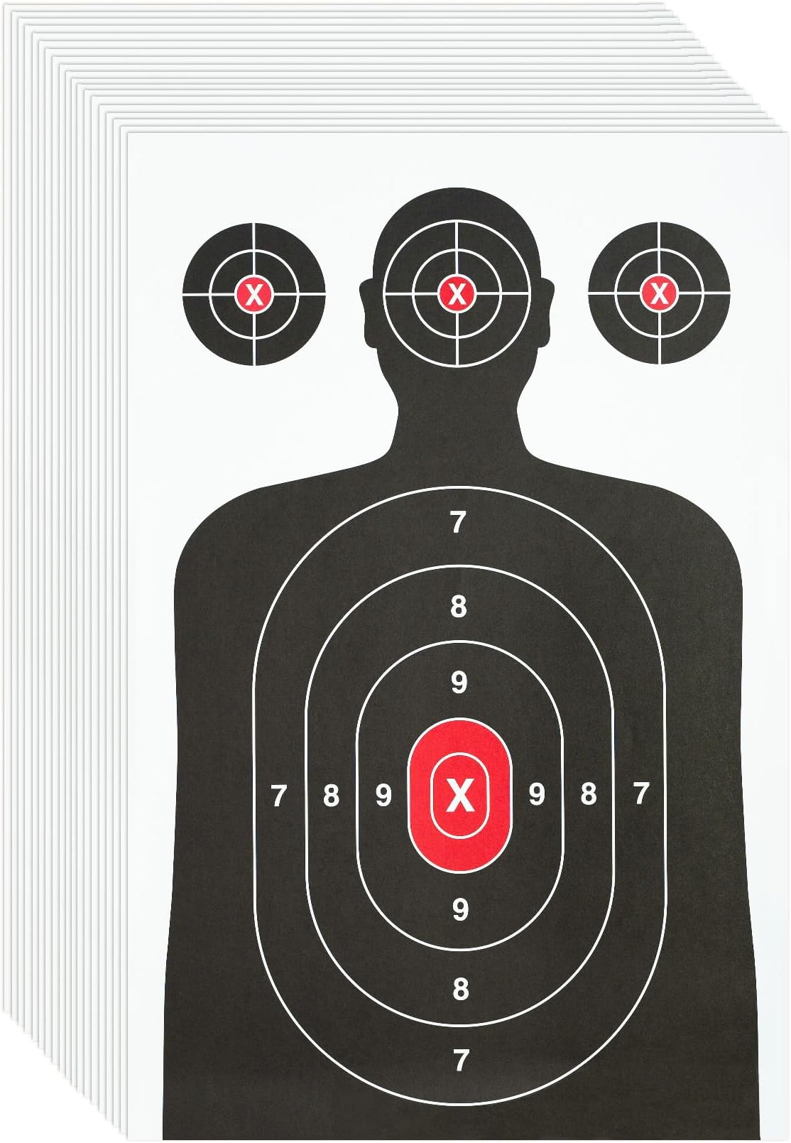 60 Silhouette Paper Targets for Shooting Practice