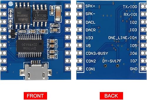 Miniatura 2 de 2 módulos de audio DY-SV17F Mini reproductor MP3 IO gatillo USB descarga 4MB Flash Módulo de reproducción de voz