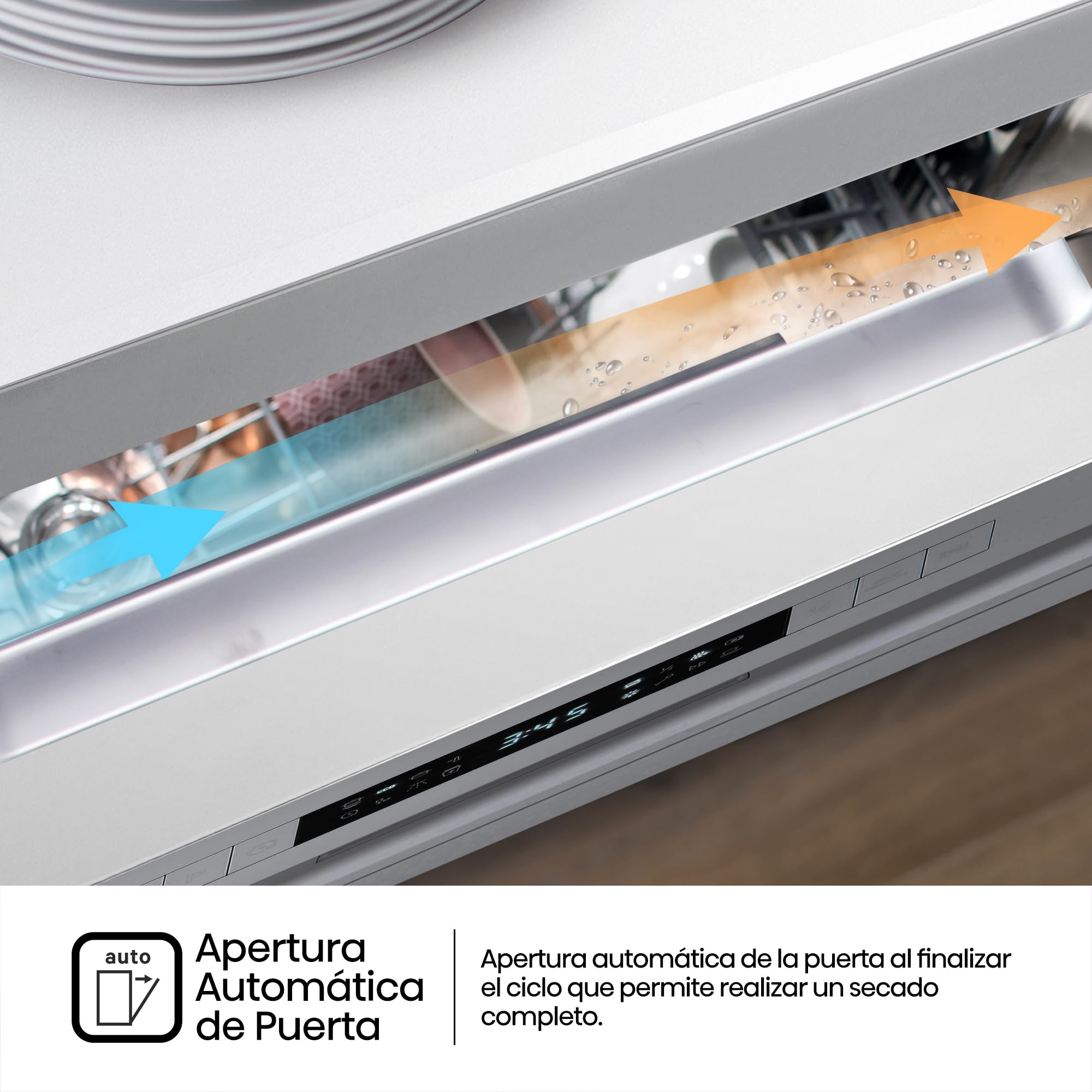 Hisense HS623D10W - Lavavajillas Independiente 60 cm, 3º Bandeja, Bajo consumo, 14 Cubiertos, 7 Programas, 47 dB con modo Lavado Rápido, Libre instalación, Blanco
