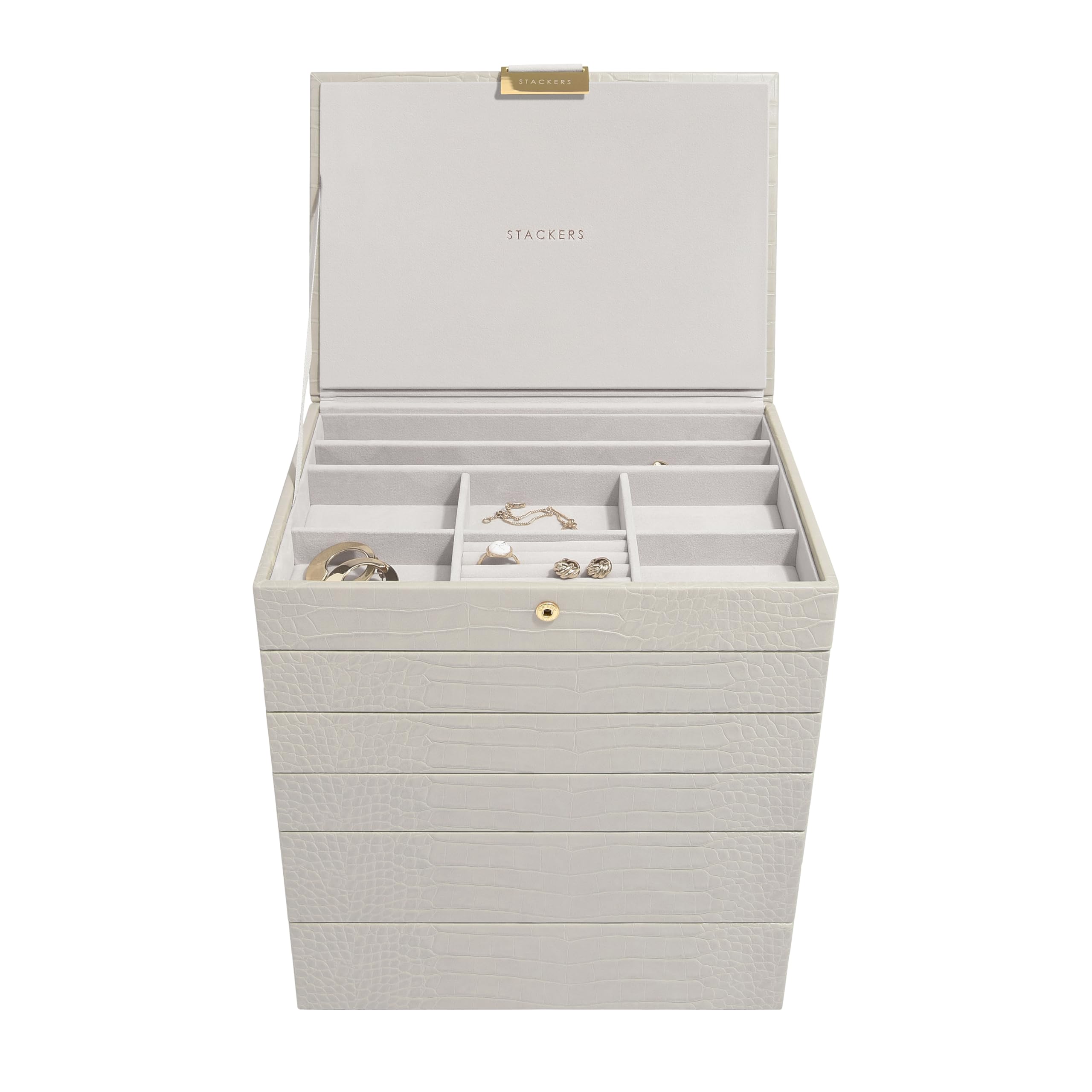 Stackers Putty Croc Classic Medium Jewellery Box Set Of 6