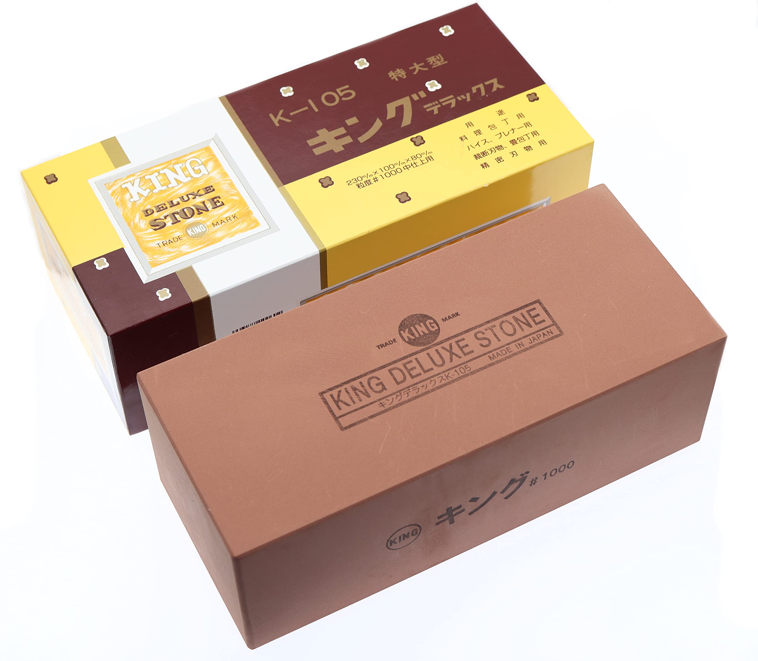 Pierre à Aiguiser Japonaise Extra Large King K-105 1000 Grain #1000 Entretien Affutage Lame Couteaux de Cuisine Outils de Bricol