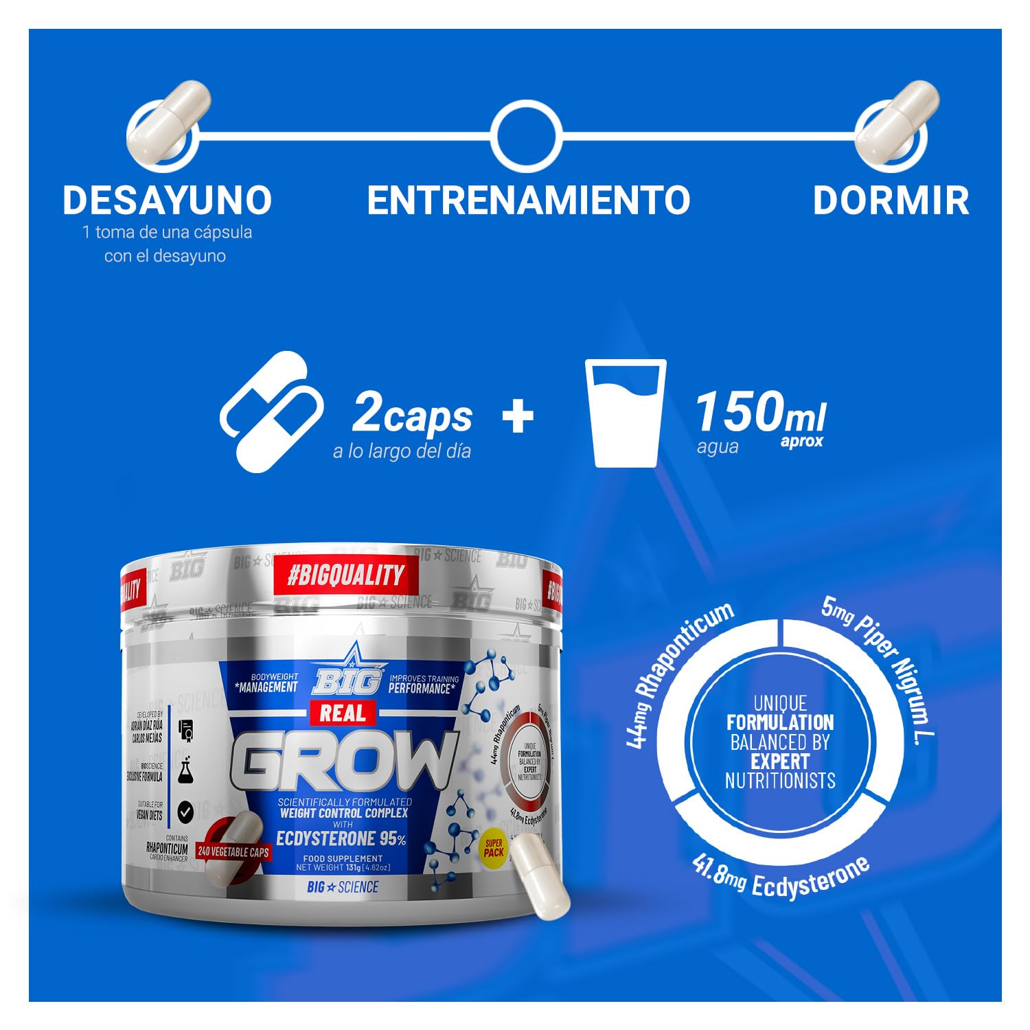 Ecdisterona Beta Ecdisterona 100% Natural 120 Cápsulas Masa Muscular Recuperador Muscular 95% Pureza Vegano