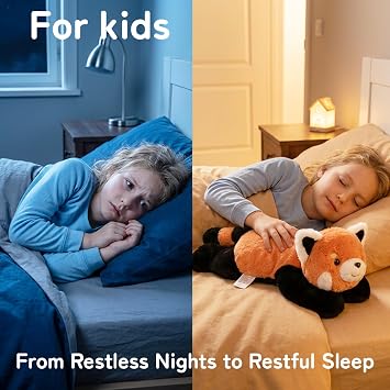 Niuniu Daddy Red Panda Weighted Stuffed Animals Gift Box Set, 20 Inch 3.3 lbs Weighted Plushies, Heavy Calming Body Pillow for Sleeping, Sensory Lying Lap Pad Toy Companion for Kids and Adults