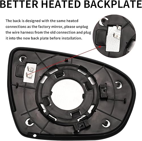Miniatura 4 de Espejo lateral del conductor de repuesto para Kia Optima 2011 2012 2013 2014 2015  Espejo lateral izquierdo, espejo retrovisor de vidrio con