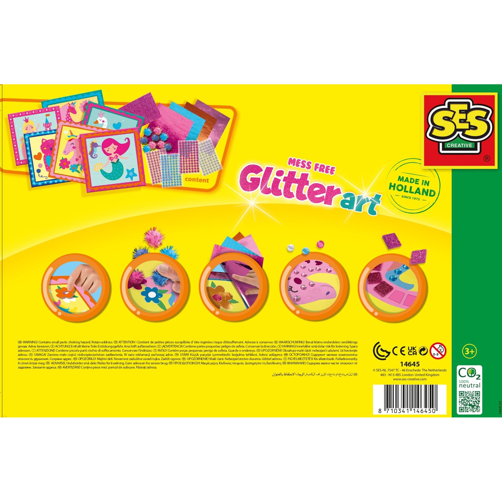 SES Creative 14645 Mess Free Glitter Art, Pink, Medium - Image 3