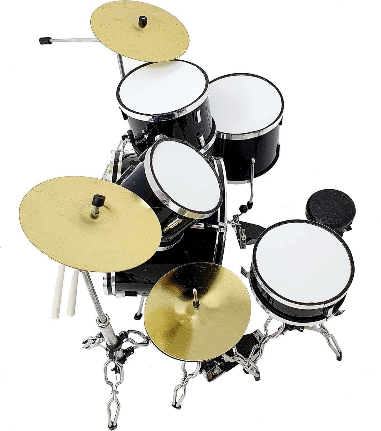 ROCKSTAR - MINIATURA BATERÍA ACUSTICA NEGRO BRILLO MLI MDR-0022 REGALO MUSICAL