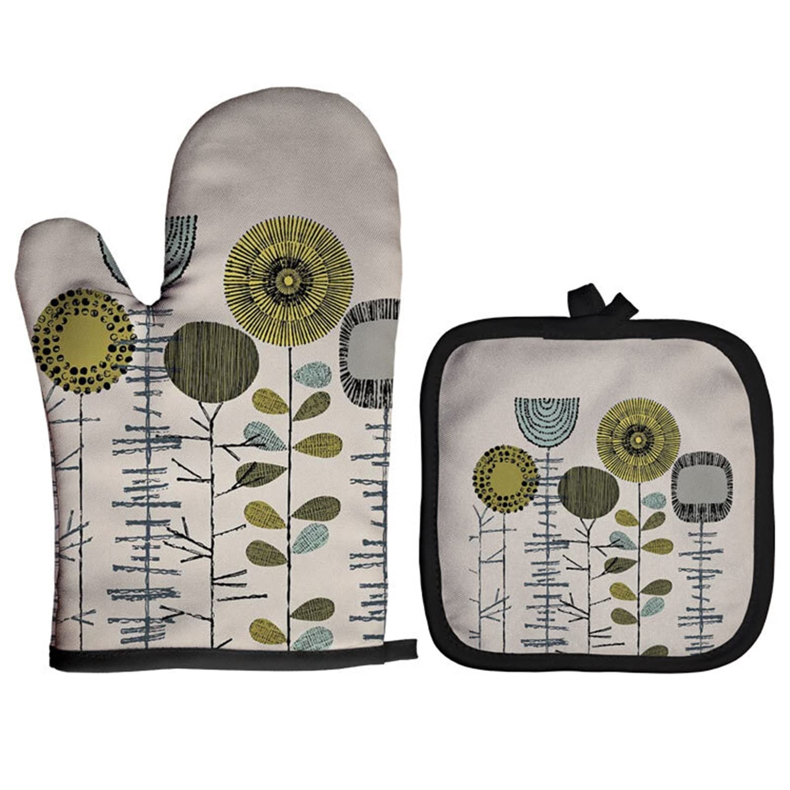 Rękawice do pieczenia Dostosuj wzór vintage Rękawica do kuchenki mikrofalowej Pieczenie Rękawice odporne na ciepło Rękawice kuchenne Rękawice Terylene Potholders Akcesoria kuchenne (kolor: 2) (4)