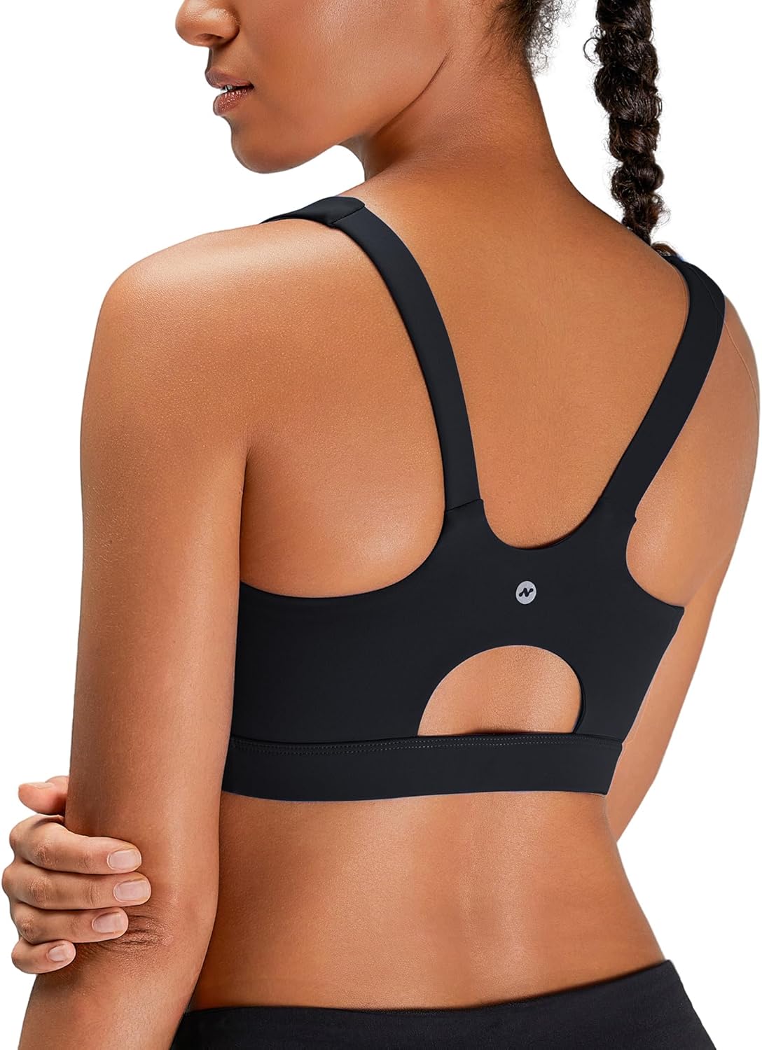 High Impact Sports Bras for Women, Racerback Molded Cup High Support Sports Bras with Sewn in Pads - Image 3