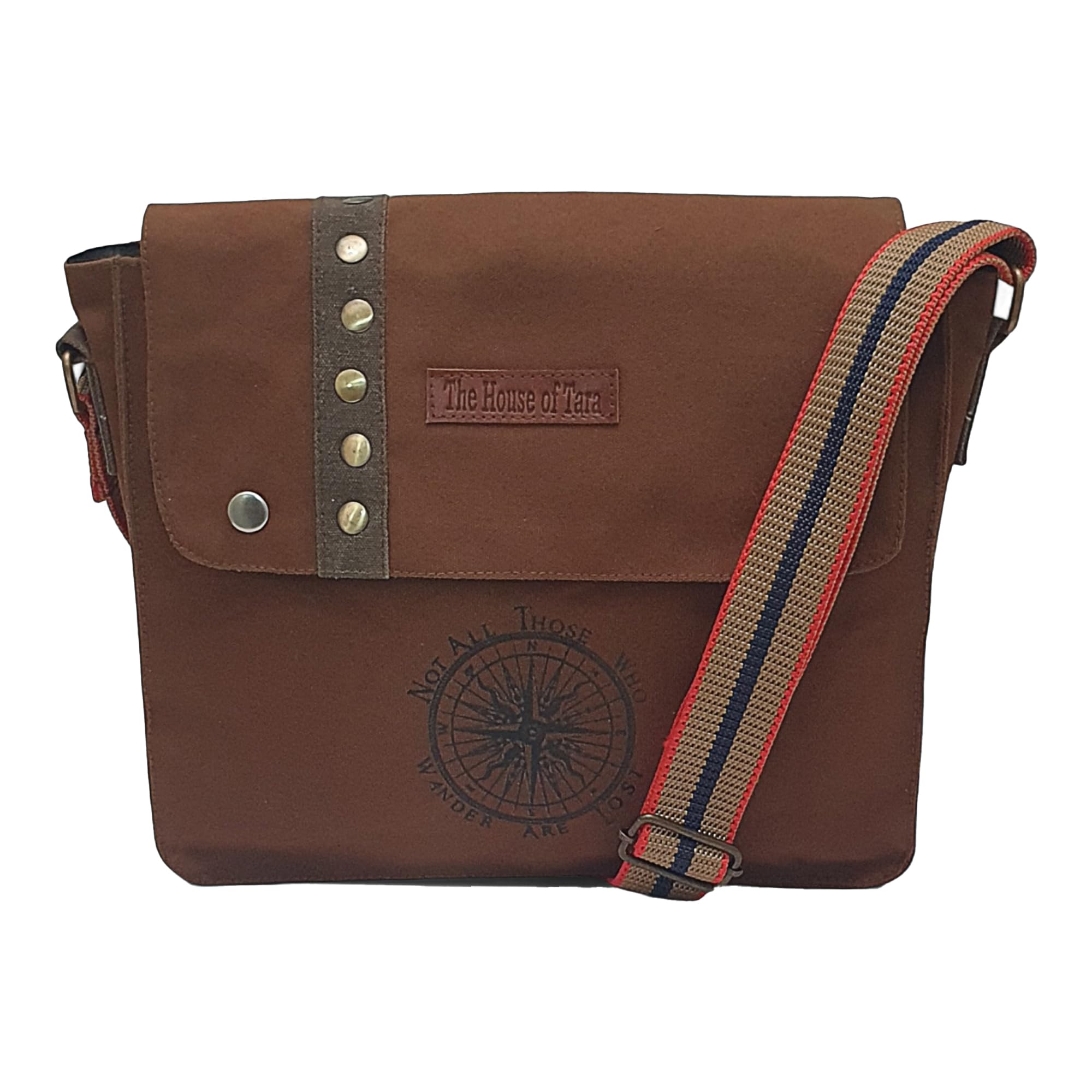 Khaki Canvas Messenger Bag for Men and Women | Formal Business Crossbody Compact Bag for College Purpose | Side Bag Fits Tablets & Mobile | Handbags with Shoulder Straps-image-20