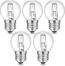 SCNNC E27 G45 Bulb 42 W Dimmable 230 V Bulb G45 E27 Warm White 2700 K Bulb Globe Lamp E27 Clear for Ceiling Light, Wall Lamp, Floor Lamp, Pack of 5