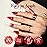 AZUREBEAUTY Red Nail Polish No Gel Quick Dry Gold Foil Glitter 2 Colors Nail Lacquer Natural Fingernail Kit DIY Salon Home Women Gifts 0.34oz