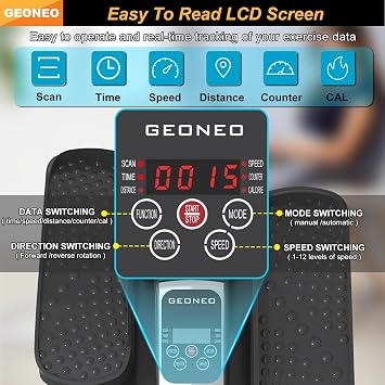 Under Desk Elliptical Machine, Electric Elliptical Exerciser for Senior, Quiet & Small Electric Seated Pedal Exerciser for Home with Monitor, Remote Control & 12 Adjustable Speeds