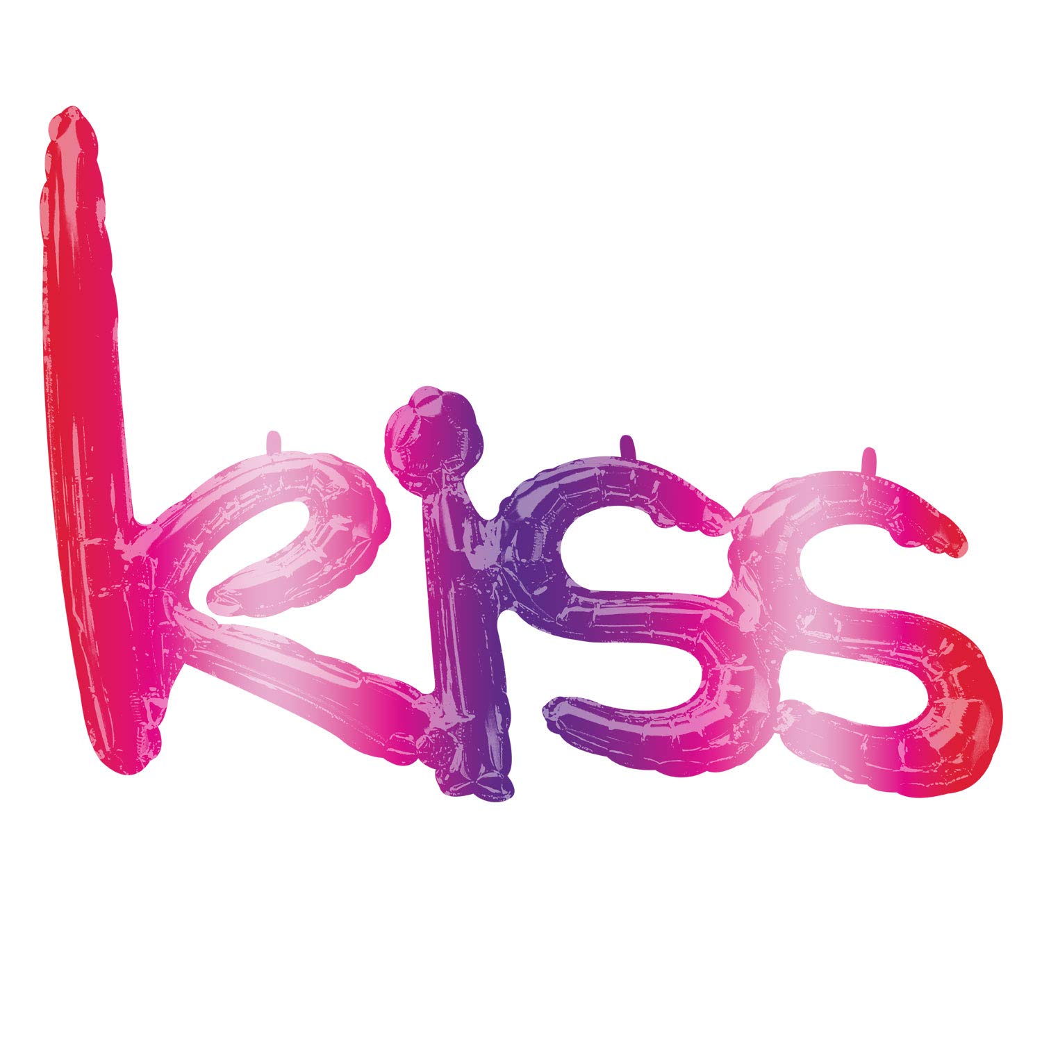 amscan Kiss Ombre Phrase Foil Balloons 27"/68cm x 20"/50cm