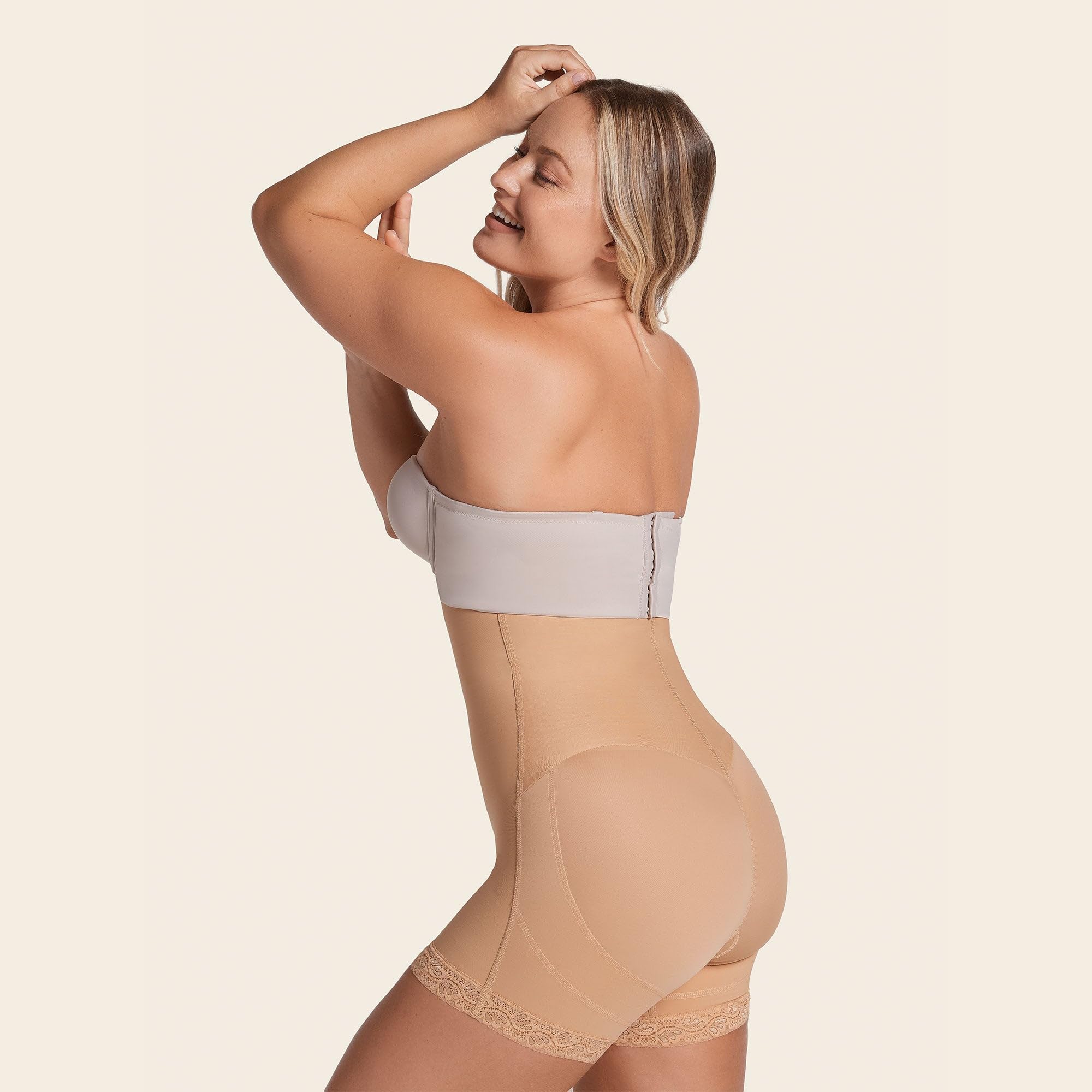 Leonisa Body Short Moldeador Reductor para Mujer - Fajas Colombianas Busto Libre
