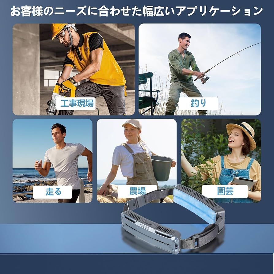 Amazon | 2024新型 強力 腰掛け扇風機 ウエストファン ベルト