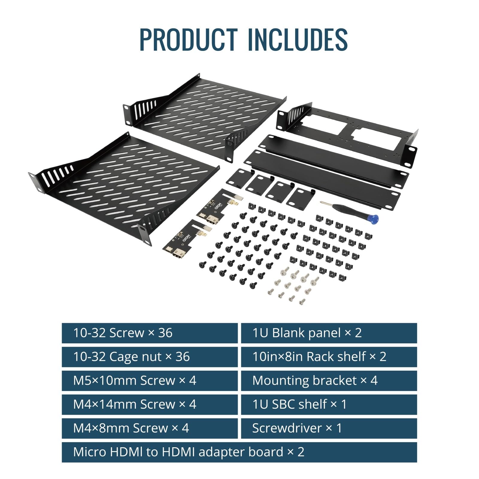 Tecmojo 9U Netzwerk-Rack, 25,4 cm Mini-Server-Rack mit 2 seitlichen durchscheinenden Paneelen und 2 oberen Griffen, 20 cm tief, für 25,4 cm (10 Zoll) IT-Geräte und A/V-Geräte, Weiß