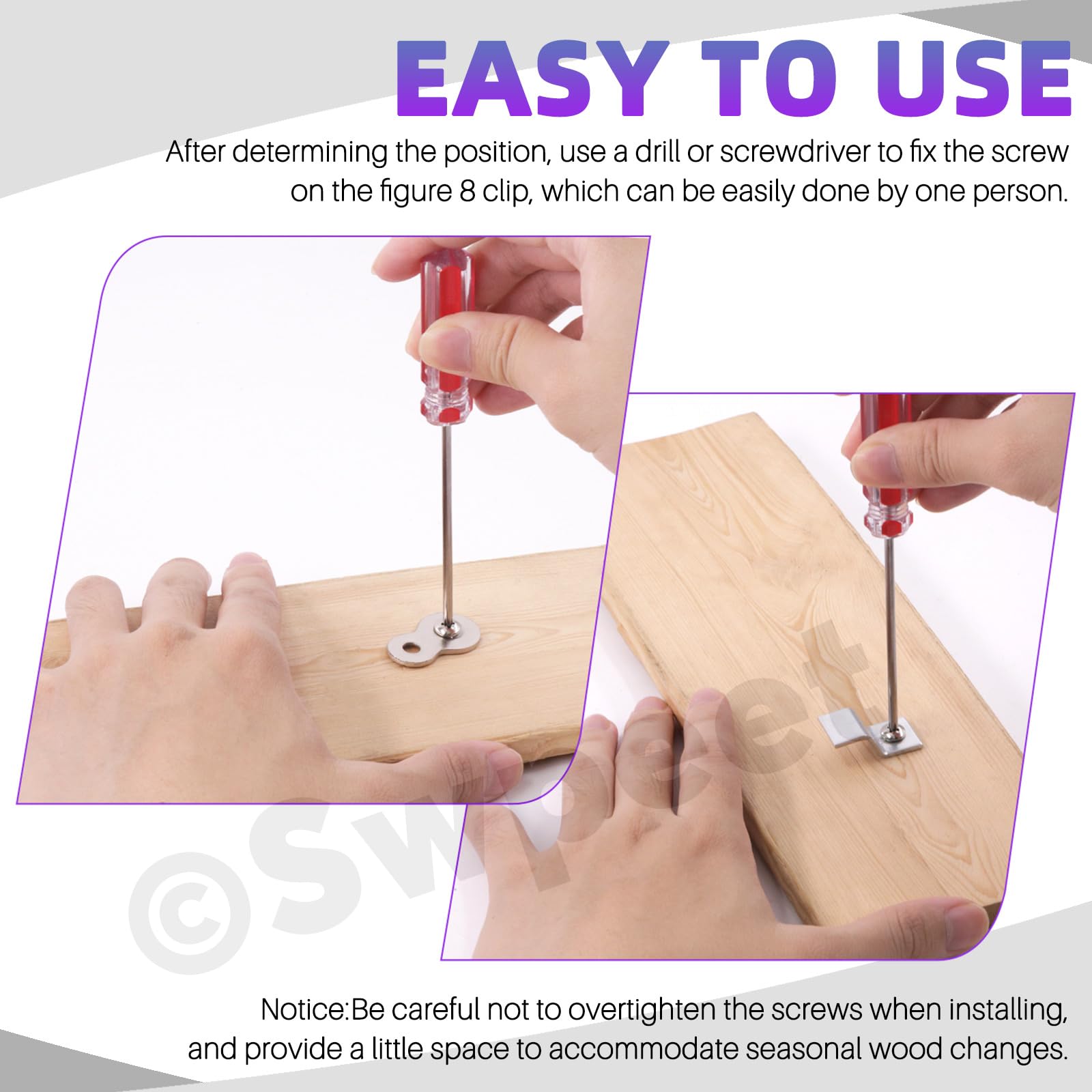 Swpeet Lot De 40 Paires De Connecteurs De Table Robustes Et De