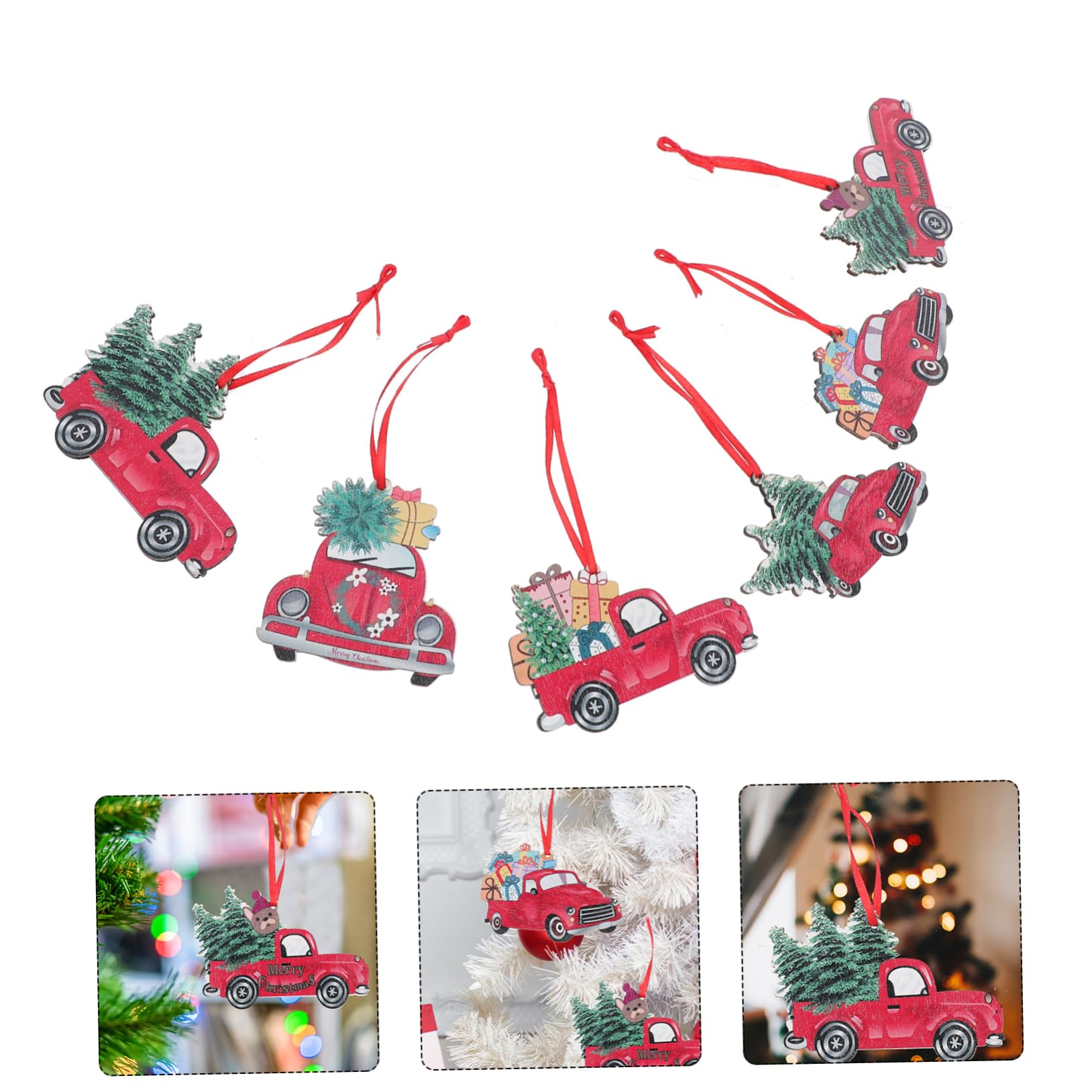 Alipis 18 Piezas Adornos para arboles de Navidad decoración de la Natividad Adornos de Navidad para el hogar Christmas Tree Xmas Tree Adornos navideños para Autos Decoración navideña