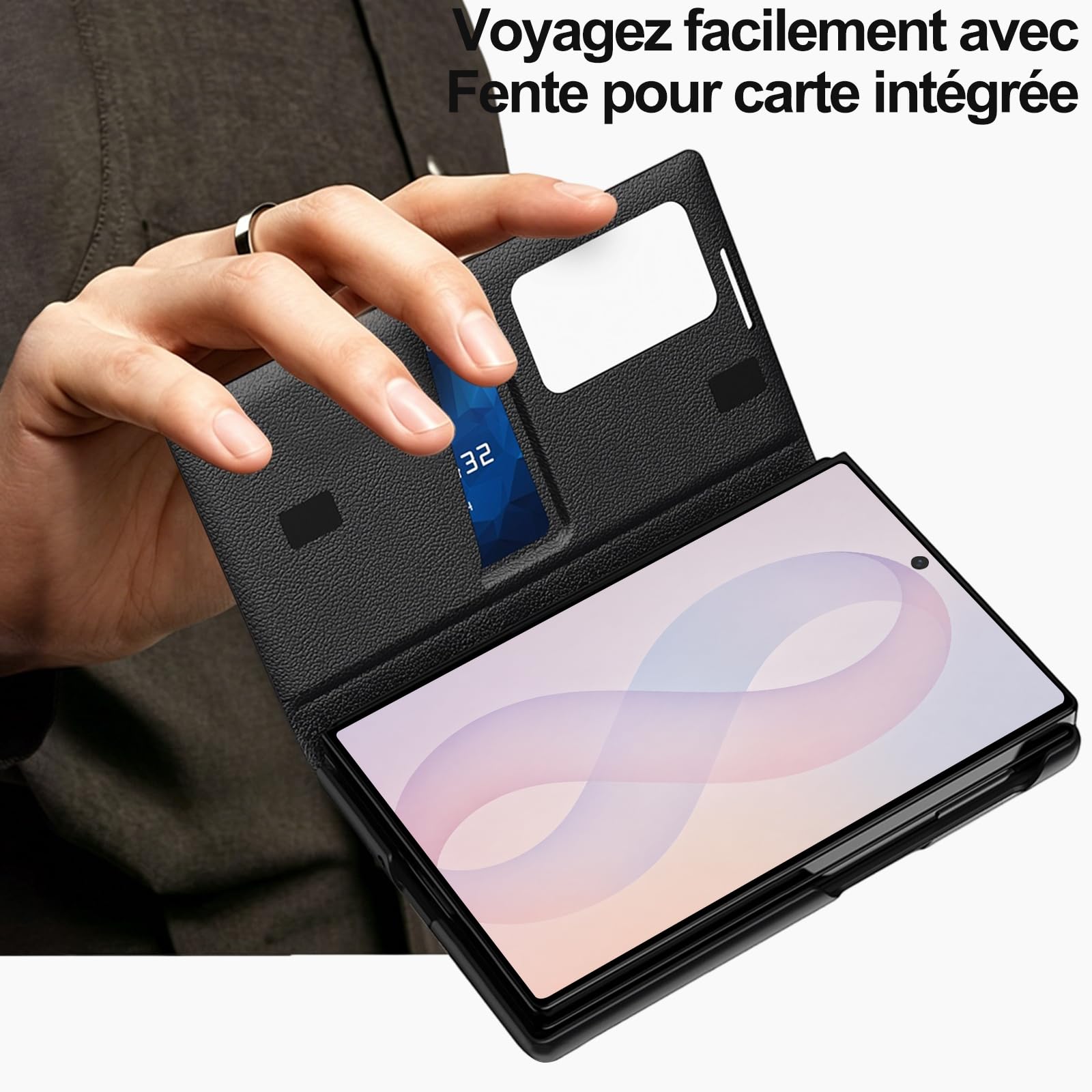 Cover per Samsung Galaxy Z Fold 8 Smart View con finestra intelligente