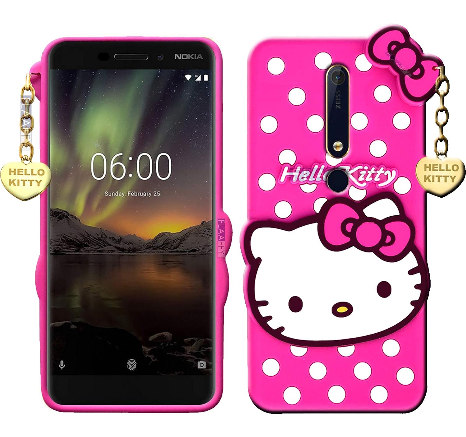RANCE® Hello Kitty Case Compatible with Nokia 6.1 3D Cute Soft