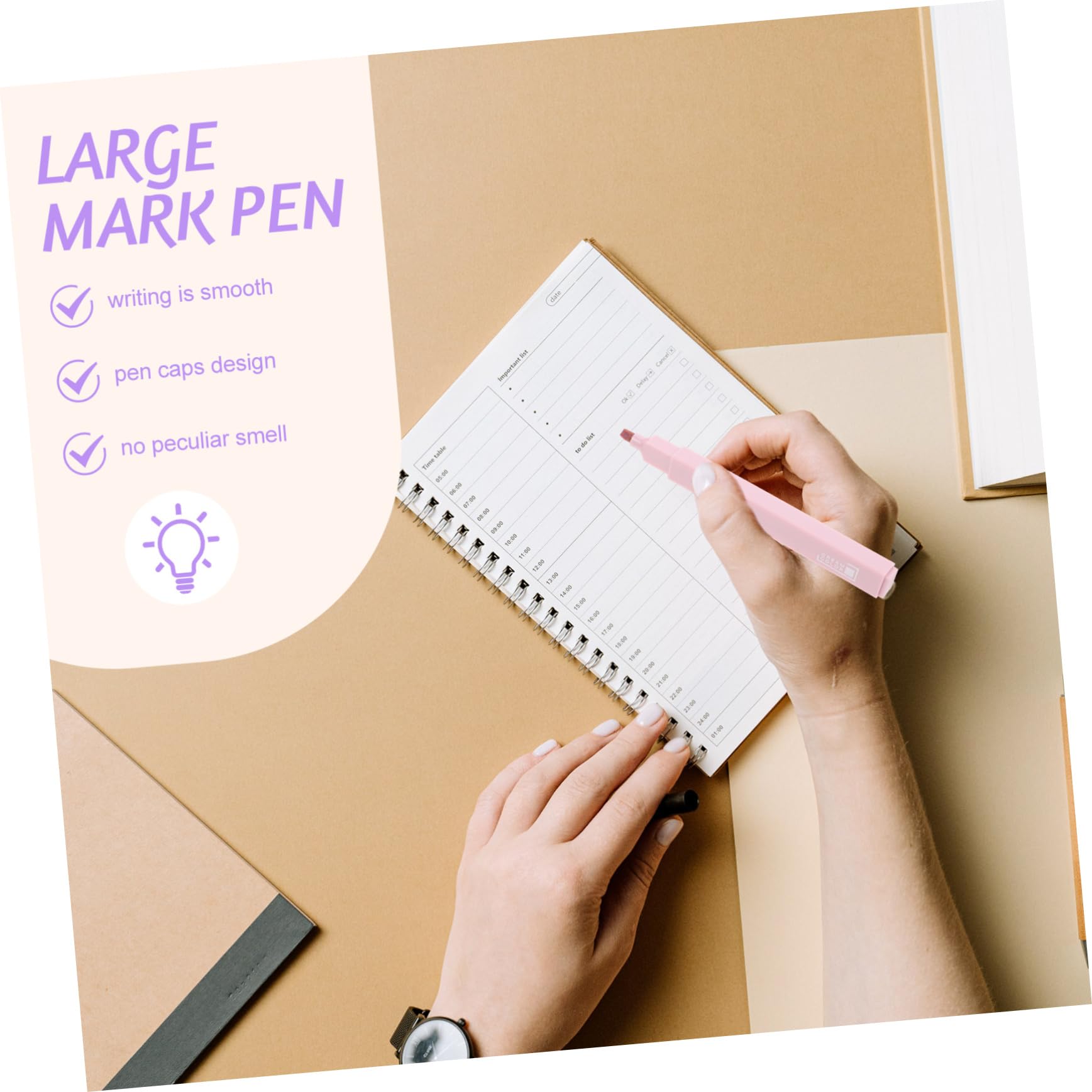 STOBOK 18stücke Große Marker Pens Dekorative Highlighter Für Studenten Weichspitzige Markierstifte Verschiedenen Farben Für Schule Büro Und Kreative Projekte