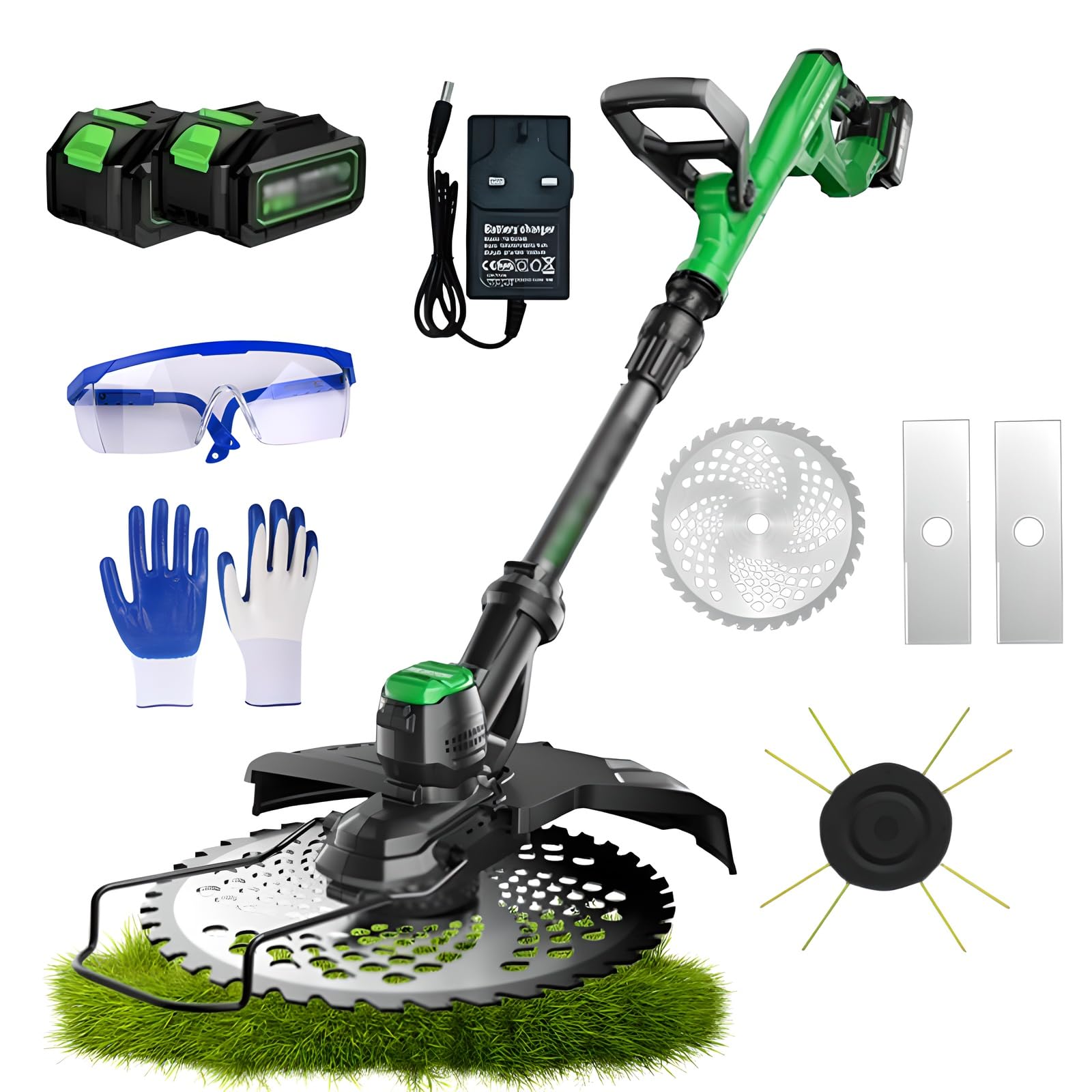 Strimmer à herbe sans balais électrique télescopique pour coupe de bordure et gazon