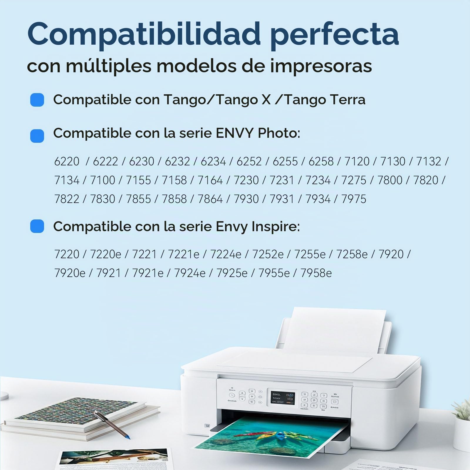 Sunnieink Cartuchos 303XL BK/CMY - 750/450+ Páginas, Reemplazo para Originale Tinta HP 303 Negro & Color, para HP Envy Inspire 7220e 7920e 7924e Envy Photo 6220 6230 6232 7120 7830 7930 Tango X