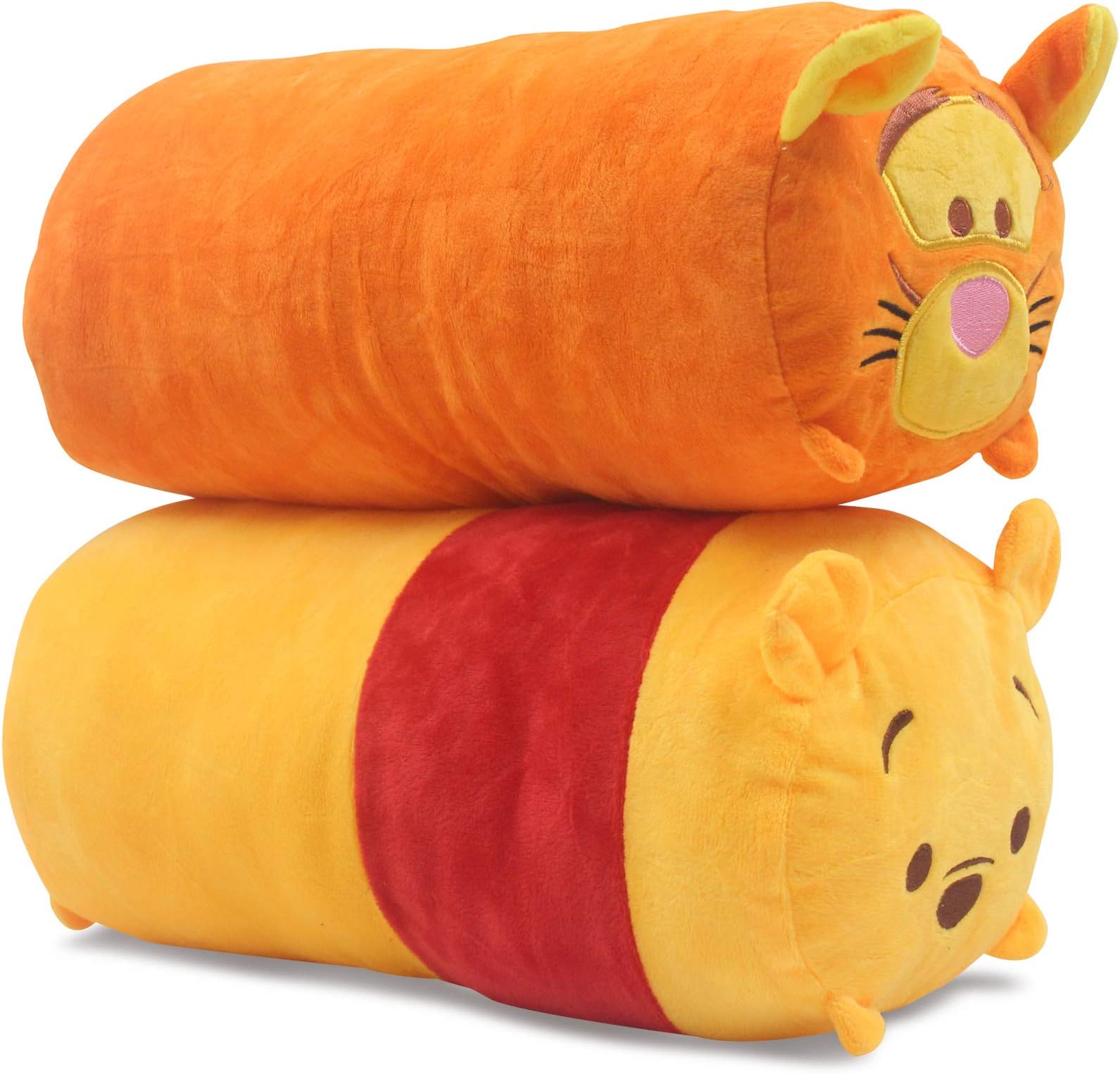 Finex - Set of 2 - Winnie the Pooh and Tigger Tsum Tsum Series Plush Pillow Stackable Long Cushion