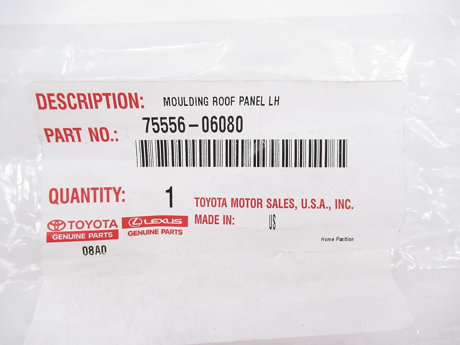 Genuine Toyota 75556-06080 Roof Molding