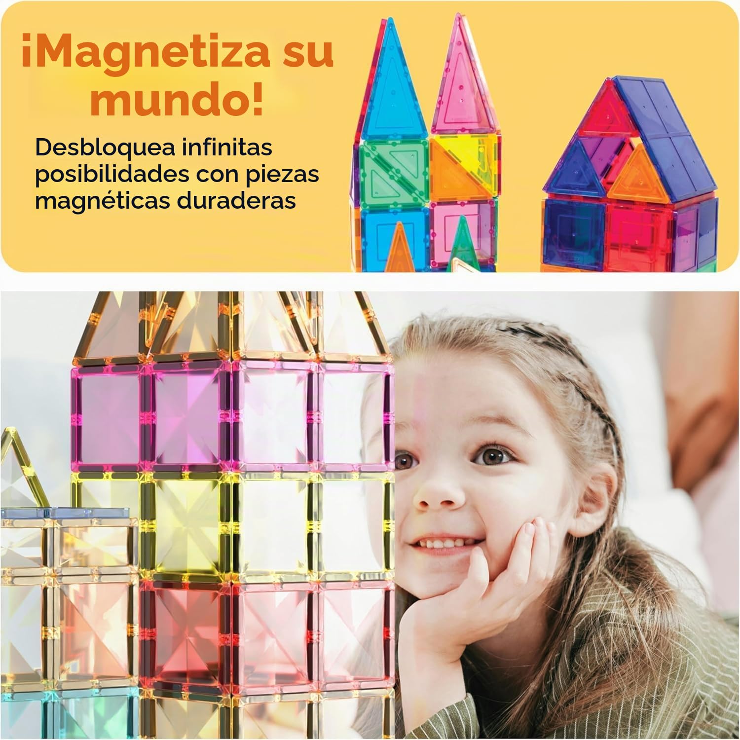 PicassoTiles Juego de 60 piezas de bloques magnéticos - Set de 60 piezas de baldosas magnéticas - Juguetes de construcción educativos - Set de aprendizaje de ingeniería - Mint - Juego pedagógico