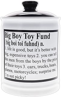Cottage Creek Big Boy Toy Fund Piggy Bank for Adults, Fun Gifts for Men, Dad Gifts