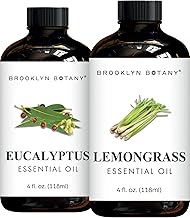 Brooklyn Botany Eucalyptus & Lemongrass Essential Oils – 4 Fl Oz (Pack of 2) – 100% Pure & Natural – Refreshing & Clarifying Aromatherapy Blend