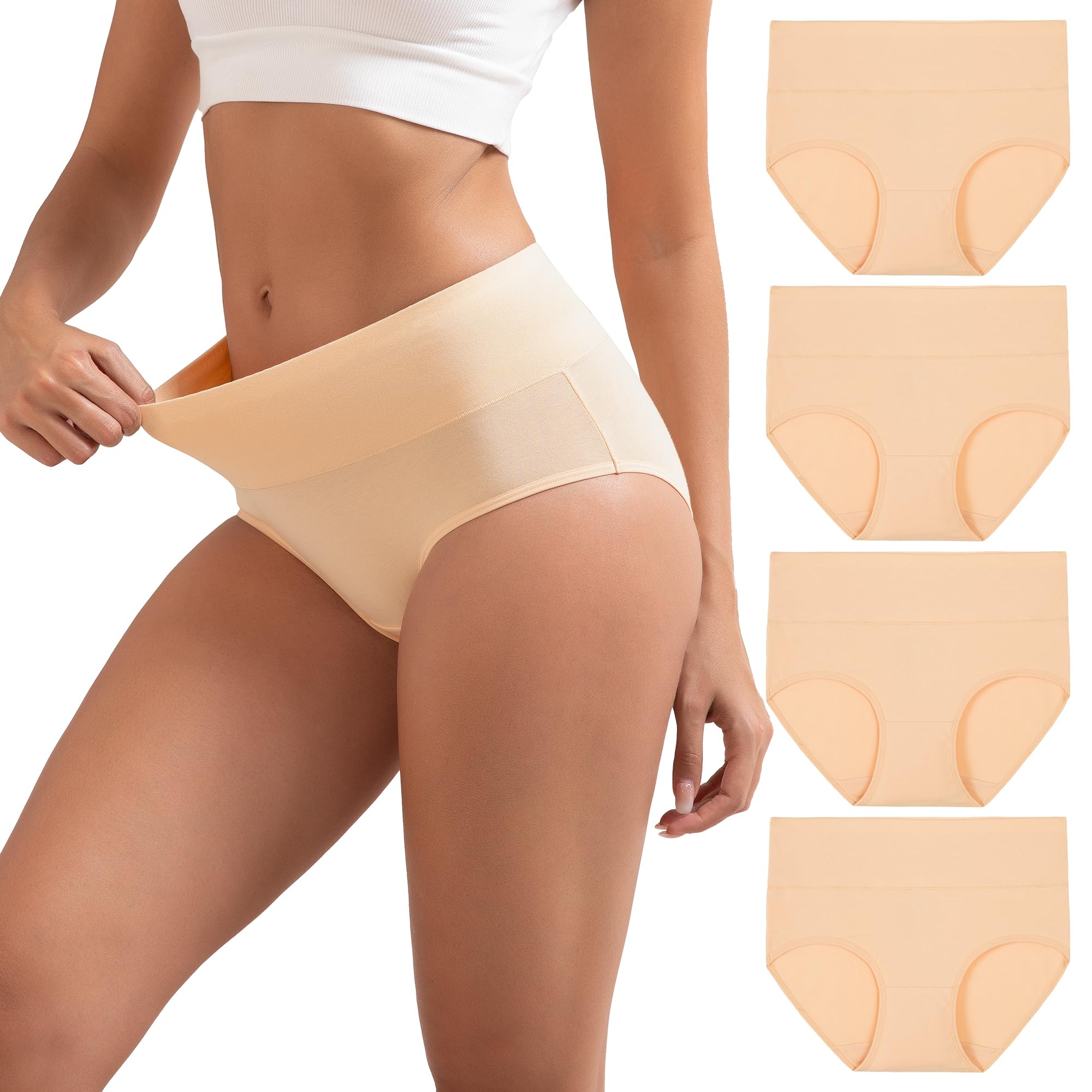 INNERSY High Waist Briefs 4 Pack