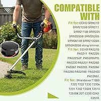 Vista 5 de Poweka SRM 225 Cabezal de recortadora para Echo Speed-Feed 400 Bump Trimmer Head Wear Cap Cubierta de carrete y cabezal de recortadora Reemplaza