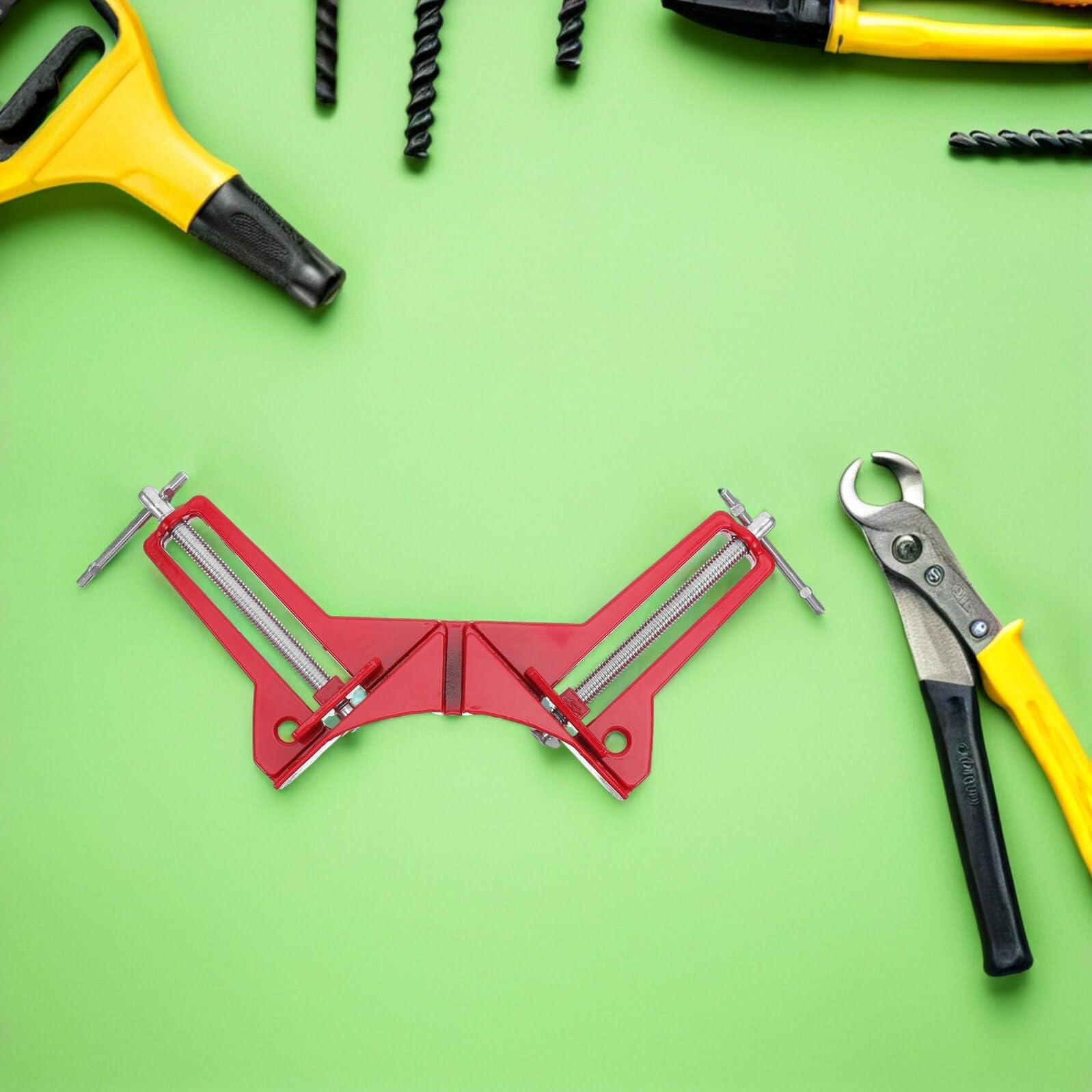 PLAFOPE 4 Pezzi Morsetto ad angolo retto rinforzato supporto per cornice Red